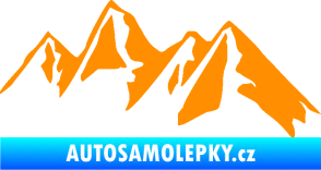 Samolepka Krajina hory 015 pravá oranžová
