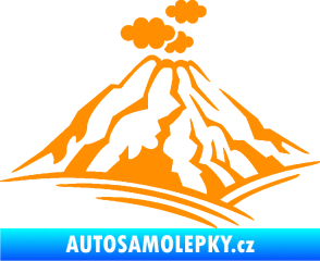 Samolepka Krajina hory 018 levá oranžová