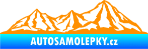 Samolepka Krajina hory 019 pravá oranžová