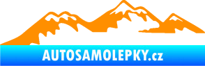 Samolepka Krajina hory 020 levá oranžová