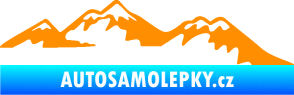 Samolepka Krajina hory 020 pravá oranžová