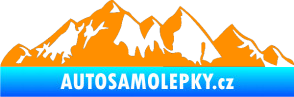 Samolepka Krajina hory 021 levá oranžová