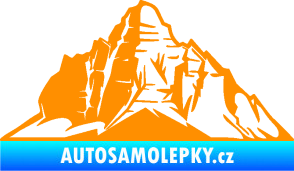 Samolepka Krajina hory 022 levá oranžová