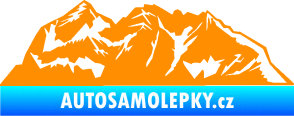 Samolepka Krajina hory 024 pravá oranžová