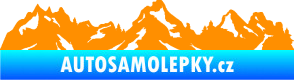 Samolepka Krajina hory 034 levá oranžová