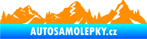 Samolepka Krajina hory 035 levá oranžová