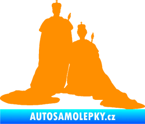 Samolepka Král a královna  oranžová