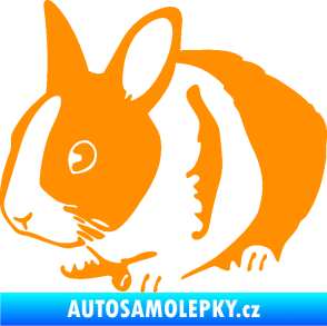 Samolepka Králík 002 levá zakrslý králíček oranžová