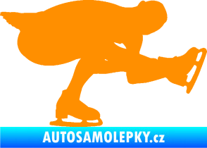 Samolepka Krasobruslení 007 pravá krasobruslařka oranžová