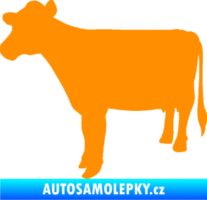 Samolepka Kráva 001 levá oranžová
