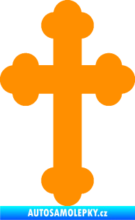 Samolepka Křesťanský kříž 001 oranžová