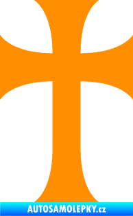 Samolepka Křesťanský kříž 002 oranžová