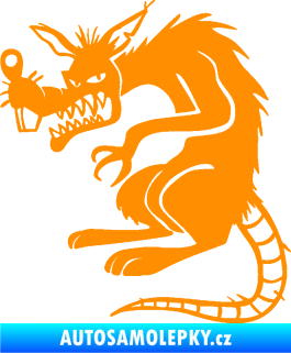Samolepka Krysa 001 levá oranžová