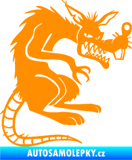 Samolepka Krysa 001 pravá oranžová