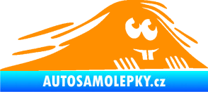 Samolepka Kuk 004 pravá zubatý šmíráček oranžová