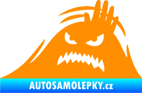 Samolepka Kuk 005 levá vzteklý šmírák oranžová