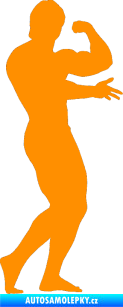 Samolepka Kulturista 001 pravá oranžová