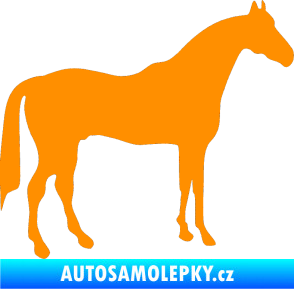 Samolepka Kůň 004 pravá oranžová