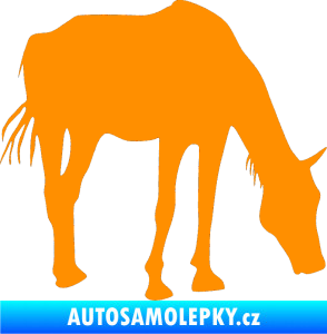 Samolepka Kůň 008 pravá oranžová
