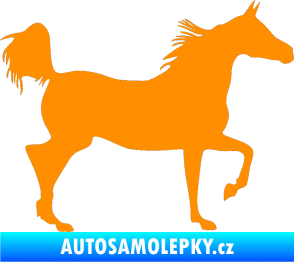 Samolepka Kůň 009 pravá oranžová
