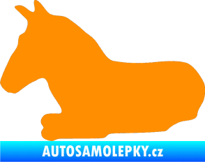 Samolepka Kůň 017 levá ležící oranžová