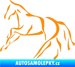 Samolepka Kůň 024 levá oranžová