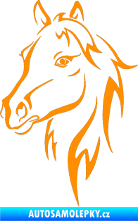 Samolepka Kůň 030 levá oranžová