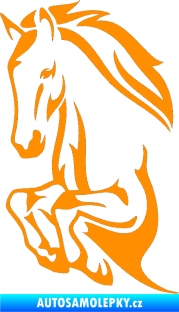 Samolepka Kůň 031 levá skok oranžová