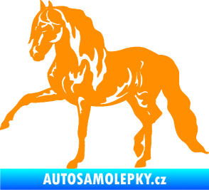 Samolepka Kůň 039 levá oranžová