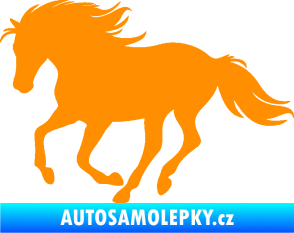 Samolepka Kůň 071 levá běžící oranžová