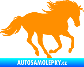 Samolepka Kůň 071 pravá běžící oranžová