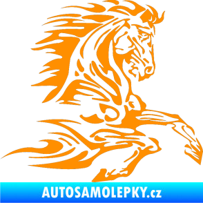 Samolepka Kůň 074 pravá oranžová
