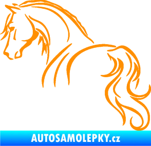 Samolepka Kůň 104 levá oranžová