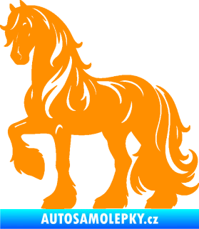 Samolepka Kůň 108 levá oranžová