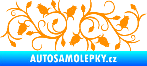 Samolepka Květina dekor 010 levá růžičky oranžová