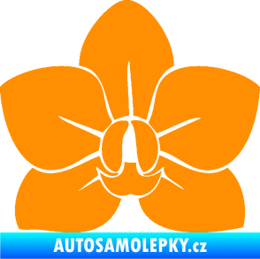 Samolepka Květina dekor 023 orchidej květ oranžová