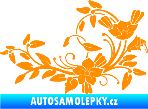 Samolepka Květina dekor 025 pravá oranžová