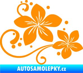 Samolepka Květina dekor 035 pravá oranžová