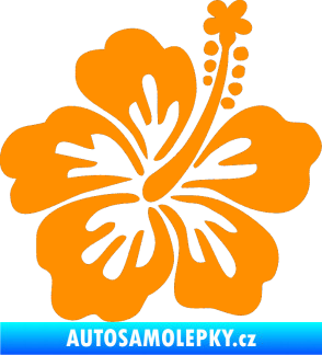 Samolepka Kytička 001 pravá ibišek oranžová