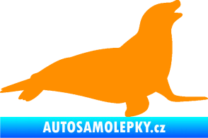 Samolepka Lachtan 002 pravá oranžová