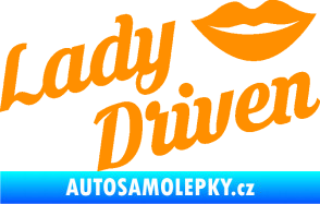 Samolepka Lady driven 002 nápis oranžová