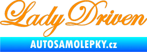 Samolepka Lady driven 003 nápis v řádce oranžová