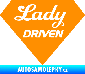 Samolepka Lady driven diamant oranžová