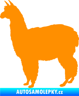 Samolepka Lama 002 levá alpaka oranžová