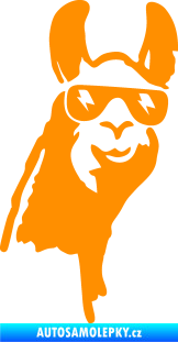 Samolepka Lama 003 pravá oranžová
