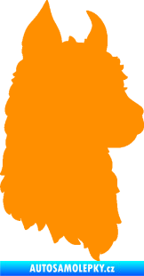 Samolepka Lama 006 pravá silueta oranžová