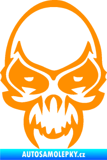 Samolepka Lebka 009  oranžová