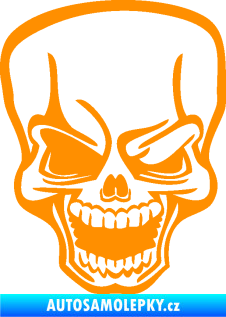 Samolepka Lebka 034 pravá oranžová