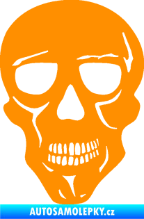 Samolepka Lebka 040 levá oranžová
