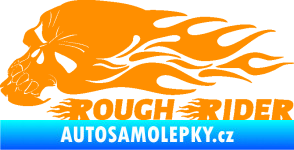 Samolepka Lebka 051 levá rough rider oranžová